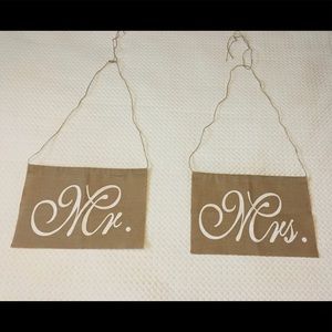 Mr and Mrs wedding banners